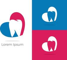 motif de cercle de fleur de dent pour la conception de logo dentaire. création de logo de soins dentaires. vecteur