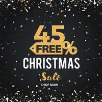 vecteur de vente discount jour de noël. vecteur icône de vente de 55 pour cent. prix discount et modèle de conception de vente. shopping et symboles de prix bas. 55 % de vente gratuite.