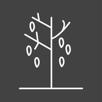 icône de ligne vectorielle unique feuilles tombantes vecteur