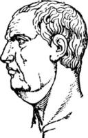 decimus caelius balbinus, illustration vintage vecteur