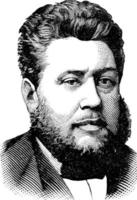 tour. charles haddon spurgeon, illustration vintage vecteur