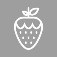 icône de fond de couleur ligne fraise vecteur