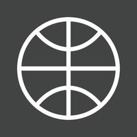 icône de fond de couleur de ligne de basket-ball vecteur