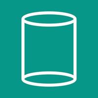 icône de fond de couleur de ligne de cylindre vecteur