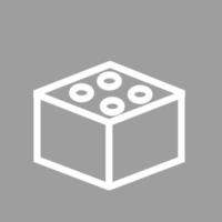 icône de fond de couleur de ligne de blocs ii vecteur