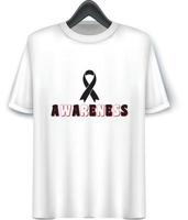 ensemble de t-shirts pour le cancer du sein, conception de t-shirts typographiques vecteur