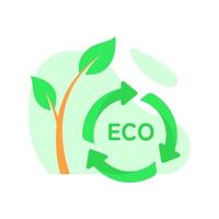 eco friendly concept illustration design plat vecteur eps10. élément graphique moderne pour, infographie, icône, badge