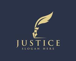 logo de justice, vecteur de conception de logo de droit, cabinet d'avocats