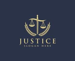 logo de justice, vecteur de conception de logo de droit, cabinet d'avocats