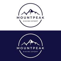 création de logo de montagnes ou de silhouettes de montagnes. logos pour grimpeurs, photographes, entreprises. vecteur