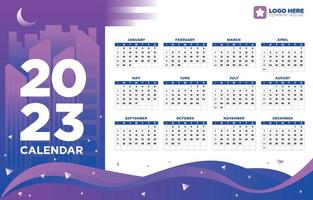 calendrier corporatif 2023 vecteur