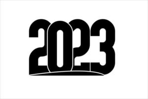 Numéro 2023 isolé sur fond blanc. Modèle de conception de texte de logo vectoriel 2023 pour le nouvel an.