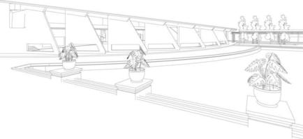 3d illustration du projet de construction vecteur