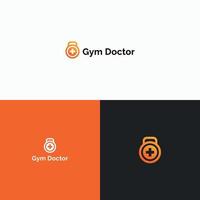 modèle de conception de logo vectoriel hôpital fitness