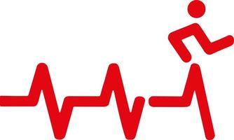 icône de battement de coeur. électrocardiogramme, ecg ou ekg isolé sur fond blanc vecteur