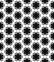 motif abstrait sans couture noir et blanc. arrière-plan et toile de fond. conception ornementale en niveaux de gris. vecteur