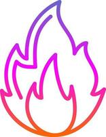 conception d'icône de vecteur de flamme