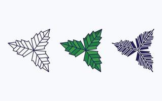 icône illustration feuille vecteur