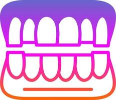 conception d'icône de vecteur de prothèse dentaire