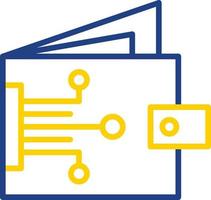 conception d'icône de vecteur de portefeuille numérique