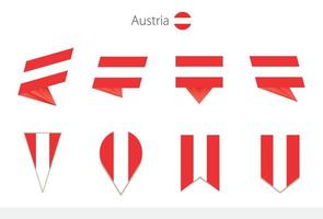 collection de drapeaux nationaux autrichiens, huit versions de drapeaux vectoriels autrichiens. vecteur