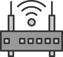 conception d'icône de vecteur de routeur