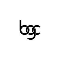 lettres bgc logo simple modernes propres vecteur