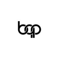 lettres bqp logo simple modernes propres vecteur