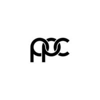 lettres ppc logo simple modernes propres vecteur