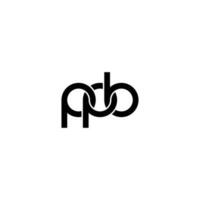 lettres ppb logo simple modernes propres vecteur
