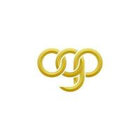 lettres ogp logo simple modernes propres vecteur