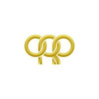 lettres orp logo simple modernes propres vecteur