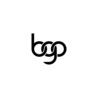 lettres bgo logo simple modernes propres vecteur