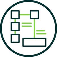 conception d'icône de vecteur d'organigramme