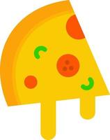 conception d'icône vectorielle de tranche de pizza vecteur