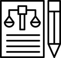 conception d'icône de vecteur de document juridique