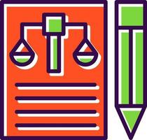 conception d'icône de vecteur de document juridique