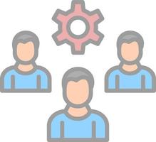 conception d'icône vectorielle de gestion des employés vecteur