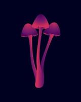 illustration de grappe de champignons rose et violet vecteur