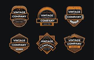 ensemble de logo insigne vintage vecteur