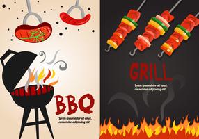 Brochette et barbecue vector illustration