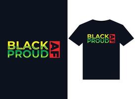 illustrations noires fières af pour la conception de t-shirts prêts à imprimer vecteur