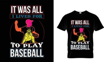 vecteur gratuit de conception de t-shirt de baseball