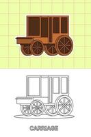 coloriage de transport en tout genre vecteur