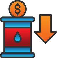 conception d'icône vectorielle d'investissement pétrolier vecteur