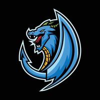 logo de mascotte de dragon vecteur