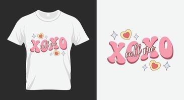 xoxo saint valentin svg vecteur