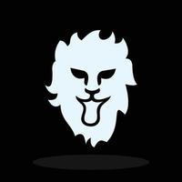 création de logo lion monogramme noir et blanc vecteur premium