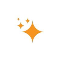 eps10 vecteur orange étoile brillante ou brillante icône d'art solide ou logo isolé sur fond blanc. symbole d'étoile scintillante ou magique dans un style moderne simple et plat pour la conception de votre site Web et votre application mobile