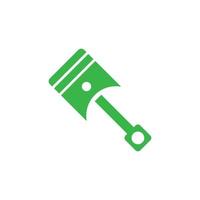 eps10 vecteur vert piston abstrait art solide icône ou logo isolé sur fond blanc. symbole de pièce de moto ou de voiture dans un style moderne simple et plat pour la conception de votre site Web et votre application mobile